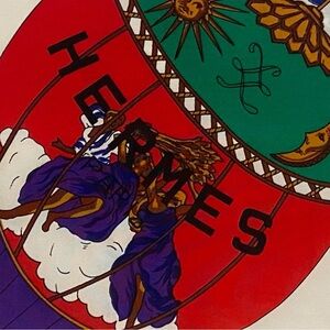 Hermès Red and Green Balloon Scarf